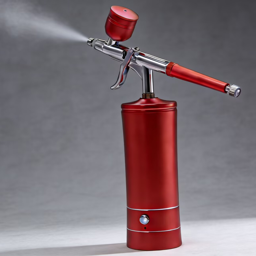 Airbrush Kit With Mini Compressor - Aérographe sans fil rechargeable et portable