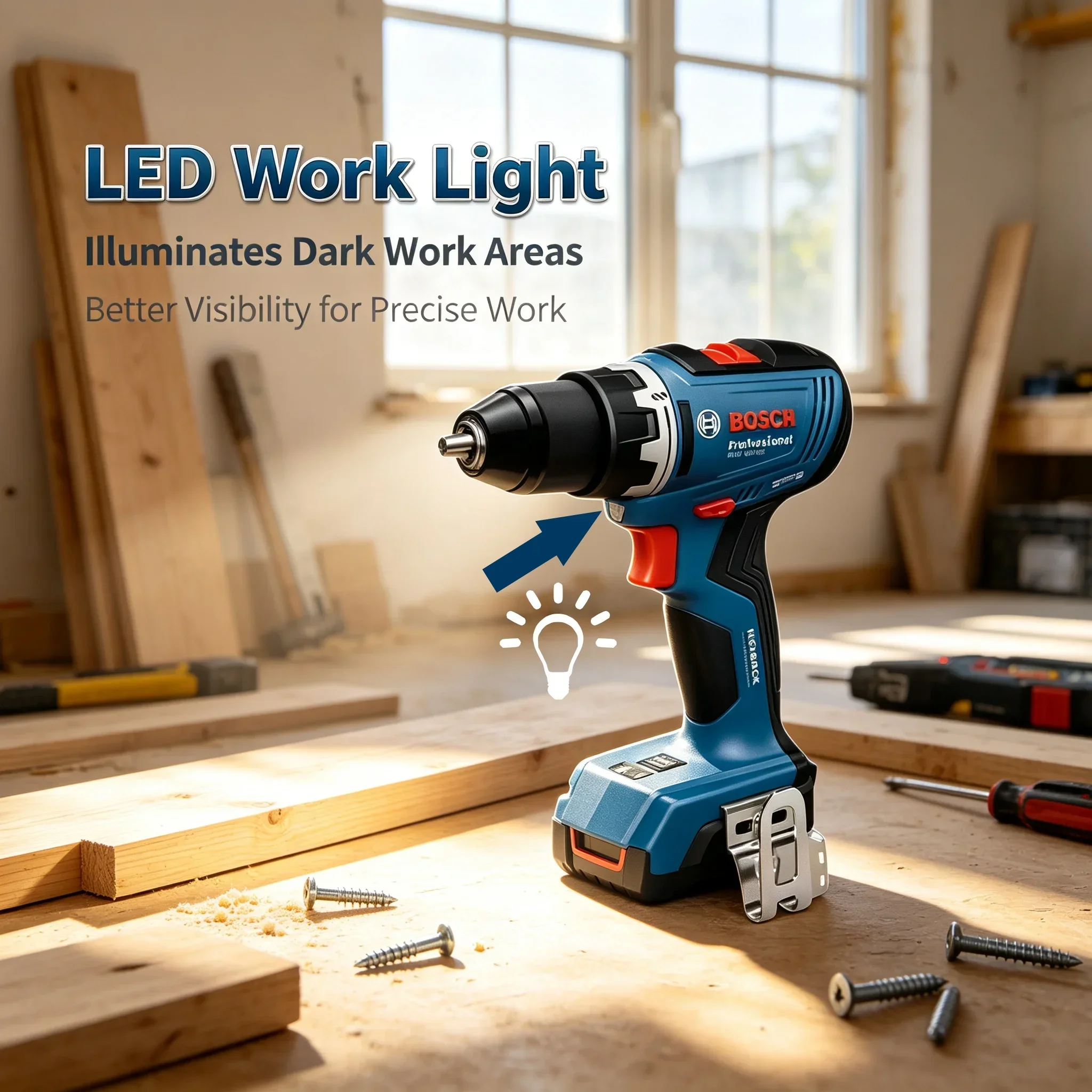 Brushless Cordless Electric Drill 18V - Perceuse sans fil Bosch GSR 18V-65