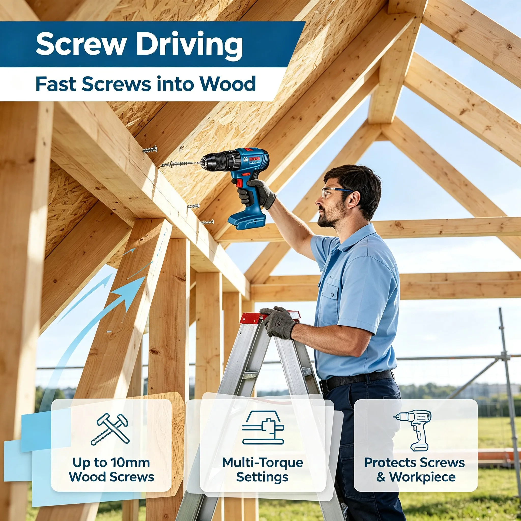 Perceuse à percussion sans fil - Brushless Cordless Electric Drill 18V avis et prix