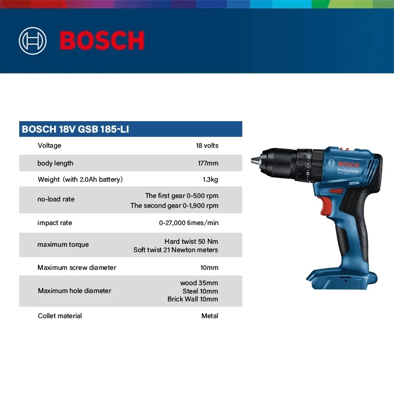Perceuse à percussion sans fil - Brushless Cordless Electric Drill 18V avis et prix