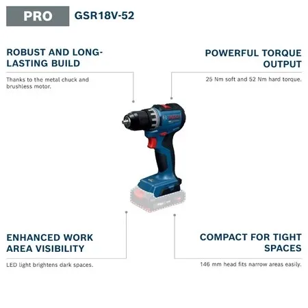 Perceuse-visseuse sans fil BOS - Brushless Cordless Electric Drill 18V avis et prix