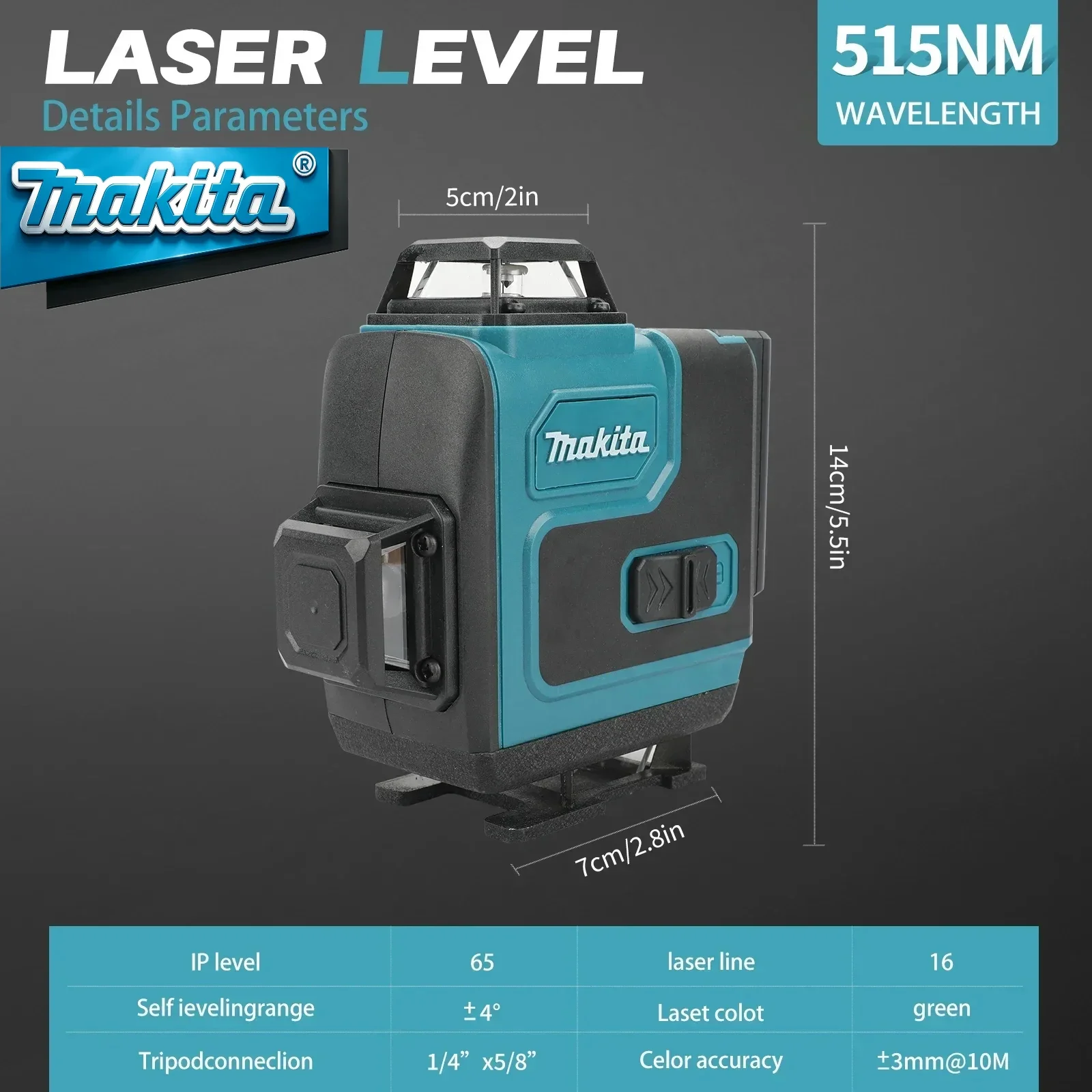Batterie Makita 40V 5.0Ah Max, - Laser Level 16 Lines 4D Green avis et prix
